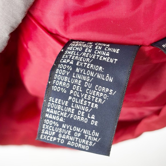 Y2K Tommy Hilfiger Mens Pullover Anorak Jacket Hoodie Red Gray XXL Spellout - Picture 10 of 13